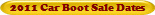2011 Car Boot Sale Dates