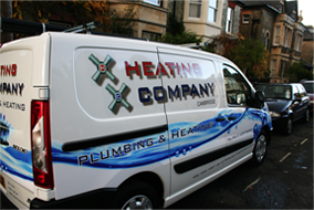 heating company parked van